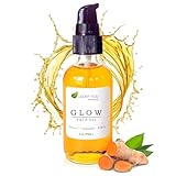 Glow - Turmeric & Rosehip Face Oil, Natural & Organic Face Moisturizer for Sensitive Skin - Anti-Aging Facial Serum - 2 oz