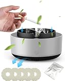 Multifunctional Smokeless Ashtray, 360° Surround Suction 2 in 1 Air Purifier Ashtrays for Cigarettes