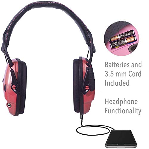 Howard Leight R-02523 By Honeywell Impact Sport Sound Amplification Electronic Shooting Earmuff, Pink #TOP4