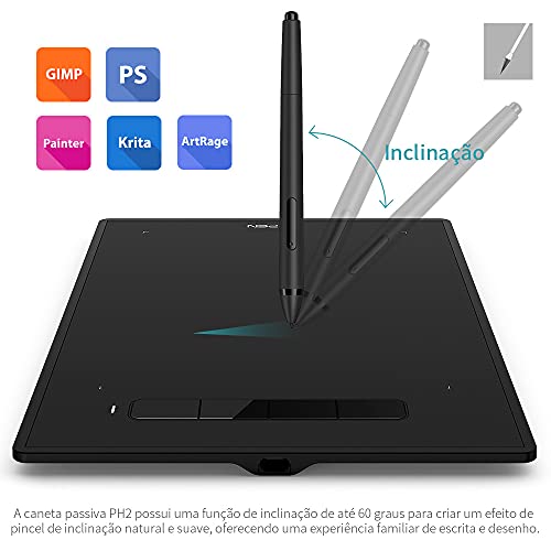 XP-PEN Star G960S Plus Mesa Digitalizadora 9x6 Polegadas Android com Borracha Virtual do Final da Ca