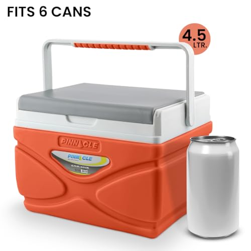 Pinnacle 4.5-11 Liter Insulated Cooler Lunch Box Set Portable Camping/Picnic Hard Cooler –Coolbox Keeps Cool for 48 hrs. with Ice Retention–Heavy Duty Cooler for Beach, Grill, Tailgating, Small -med