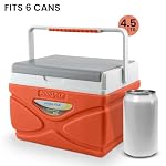 Picnic Cooler – 4.5 Liter Hard Cooler – Coolbox Keeps Contents Cool for 48 Hours – BPA Free Outdoor Cooler – Portable Cooler for Picnics, Grill, Camping (Orange) - Image 2