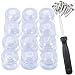 QY 12PCS Transparent Cylindrical Shape Rubber Non Slip Non Skid Feet Pad for Table Desk Chair and Sofa