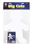 Hygloss White People Shapes Cut-Outs – Pack of 25 Paper Shapes 6-Inch Tall Person for Bulletin Boards, Art Projects, Classroom and Decorating