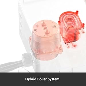 15 Bar Espresso Machine Coffee Maker with Steam Milk Frother Wand Cappuccino Machine and Professional Espresso Maker with 18QT Removable Water Tank for Home Brushed Stainless Steel G3007L