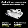 AbyAMC - Master Grill Cookware Set with Smart Temperature Guidance - 12.6" Stainless Steel Grill Pan with Lid + Digital Cooking Assistant - Even Heat Akkurtherm Base - Induction Compatible #2