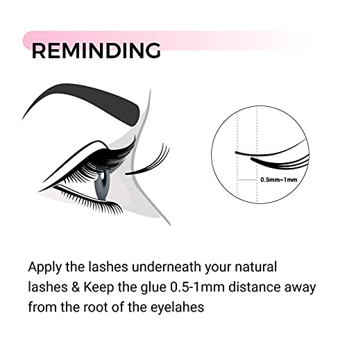 Pinkzio Diy Lash Extension Glue, Sensitive Adhesive, Clear Eyelash For Self Application At Home, 2-3 Sec Fast Drying For Cluster Lashes, 0.16 Fl Oz #TOP4
