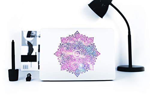 Mandala Laptop Sticker Decal - Removable Waterproof Vinyl Decals Stickers - Mandalas Purple Blue Sticker Night Sky Partial Skin Compatible With Computer Macbook Air Pro 13 15 Inch Mac Retina - Artsy Zen Decorative Sticker By Artsybb #TOP4