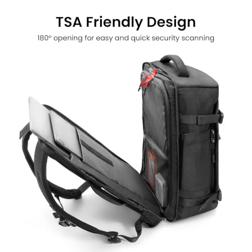 Image of tomtoc 28 /40L Travel Backpack, TSA Carry On /Personal Item Bag Flight Approved, Water-resistant Carry on Luggage, PFAS Free