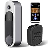 SYCAMTC Wireless HD Video Doorbell Camera, Live View 2-Way Audio, Safe Doorbell with Night Vision, Cloud Storage, 2.4G Wi-Fi only