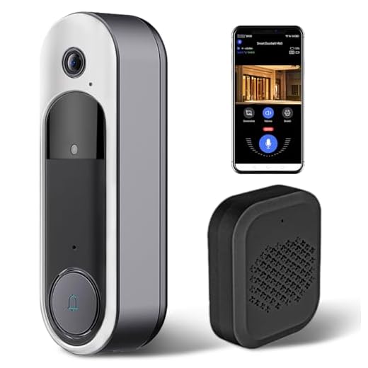 SYCAMTC Wireless Video Doorbell w/Chime, Crisp 2-Way Talk, HD Night Vision, Rechargeable, 2.4GHz Wi-Fi & Cloud Storage for Home Safety