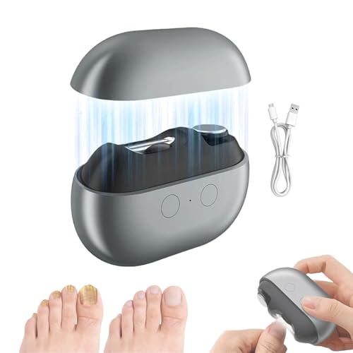 Fanyil Easy Clip Nail Clippers - 2026 Yosody Easyclip Smart Nail Clipper for Seniors, Electric Nails Care Tool with LED Light, Painless Toenail Trimmer for Thick Nails, Arthritis, Low Vision (Black*1)