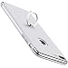 Produktbild iPhone 7 Plus Hülle Schutzhülle mit Ring Ständer glitzer hardcase , Caler® Hoch Qualität Stoßfest Hart PC ultra Slim abziehbar Ringhalter Anti-Scratch Schutz kratzfest Schutzhülle Case (Silber)