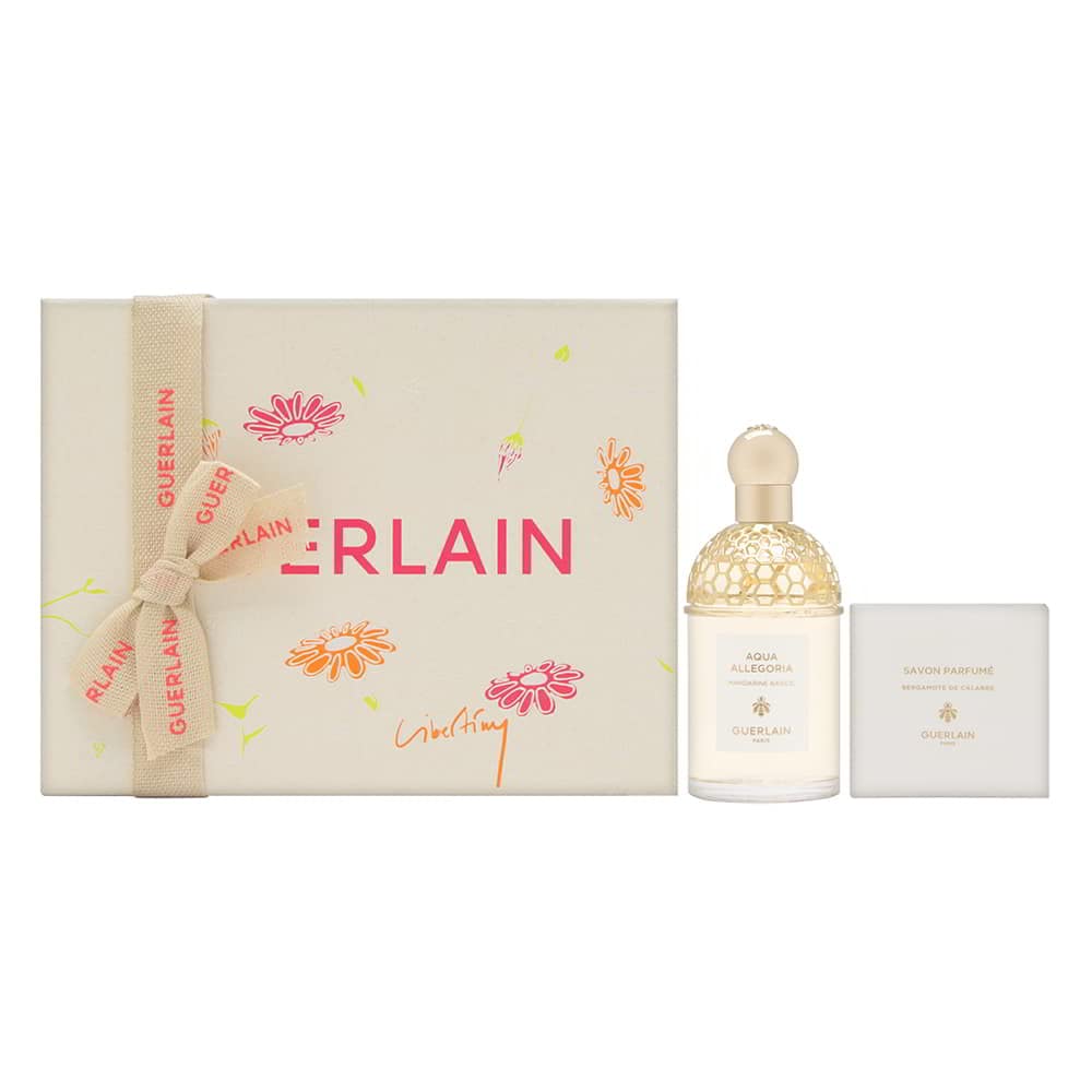 Aqua Allegoria Mandarine Basilic by Guerlain for Women 2 Piece Set Includes: 4.2 oz Eau de Toilette Spray + 3.5 oz Sapoceti Perfumed Soap Calabrian Bergamot