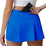 Husnainna High Waisted Pleated Tennis Skirt with Pockets Athletic Golf Skorts for Women Casual Worko