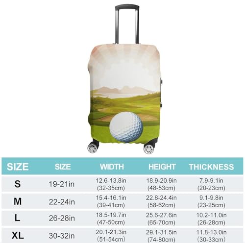 Golf Sport Printed Luggage Cover Protector, Fits 18-32 Inch Luggage2