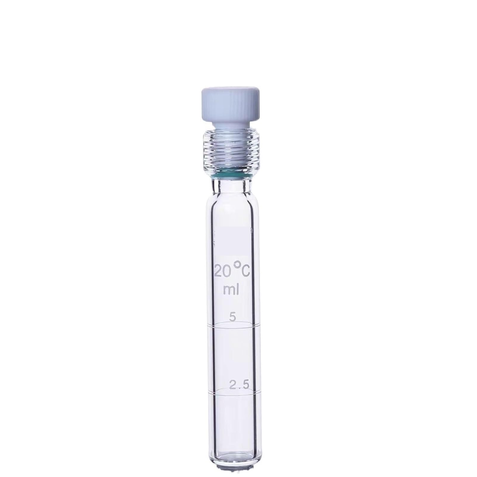 Borosilikatglasflasche， 1 STÜCK Glas-Farbmessrohr mit Schraube for Gesamtphosphor und Gesamtstickstoff, 5/10/25/50/100 ml, Glas-Druckflasche mit Schraube for Labor(100ml Round Bottom)