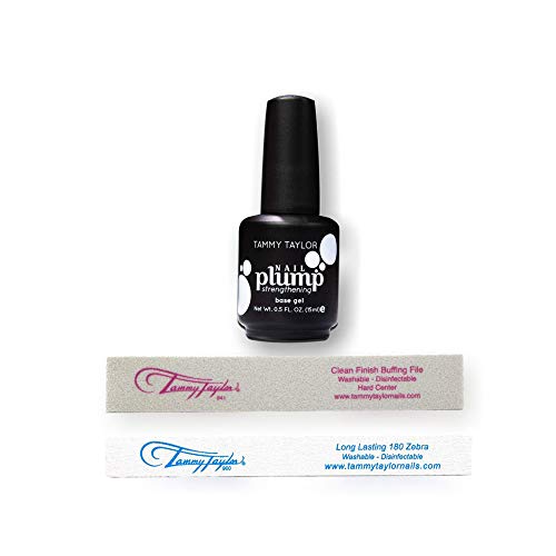 Tammy Taylor Nail Plump Kit | Nail Growth Treatment for Strong, Healthy Natural Nails | Brush-On Nail Strengthener Base Coat Gel | Helps Prevent Nail Biting, Breakage and Brittle Nailst Nail Biting, Breakage and Brittle Nails