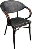 CLP Silla Bistro Sorva para Exterior con reposabrazos, Balcon y terraza | Color café