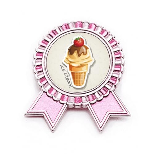 Broche rose Strawberry Chote Sweet Ice C pour personnaliser une veste en métal