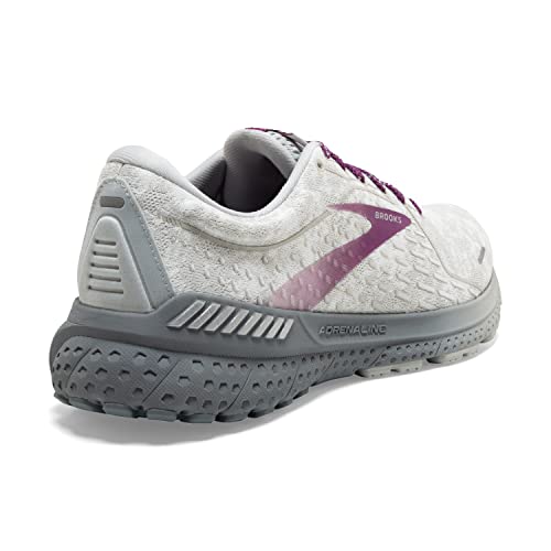 Brooks Brooks Women's Adrenaline GTS 21 Supportive Running Shoe - White/Oyster/Primer Grey - 5 Medium