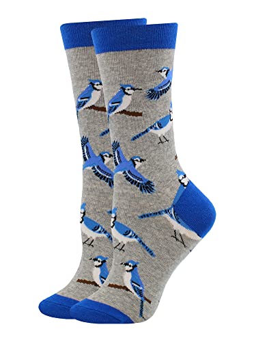 Blue Jay Bird Socks for Women Gift for Bird Lovers2