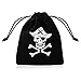 Produktbild FLOFIA 25 Stück Piraten Schatzbeutel Kordelzug Piraten Beutel Piratenparty Geldbeutel Kindergeburtstag Kinder Kostüme Mitgebsel Schwarz