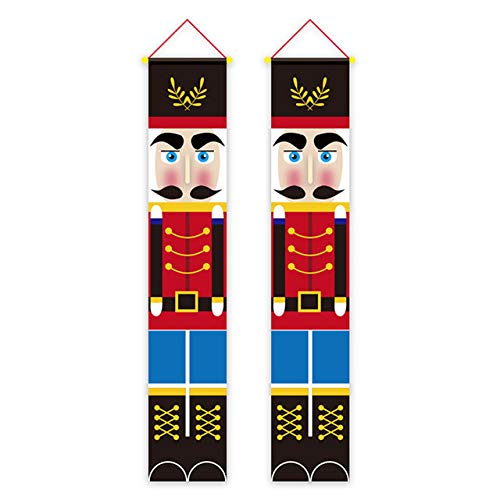 AGAOXING Decorazione Natalizia Addobbi Natalizi per Decorazioni per la casa Banner Negozio Esterno addobbi Natalizi, Walnut Soldier