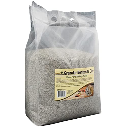 Image of Granular Sodium Bentonite Clay for Pond Sealing - Natural Soil Clay Pond Liner 25 Pounds - Blend of Chips and Powder - Use for Pond Leak Repair & Dam Sealer