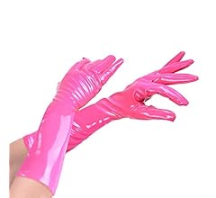 ピンクホワイト ストライプ レザーグローブ Amazon | レディース フェイクレザー グローブ 女性用 セクシー