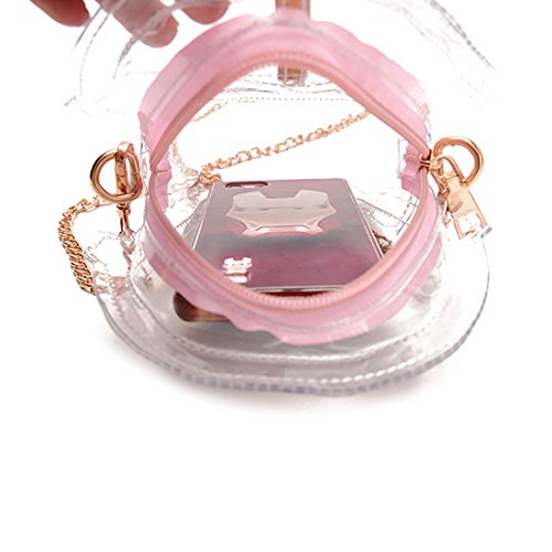 SUKUTU Women's Girls Boba Tea Summer Beach Clear Transparent Cross Body Shoulder Purses2