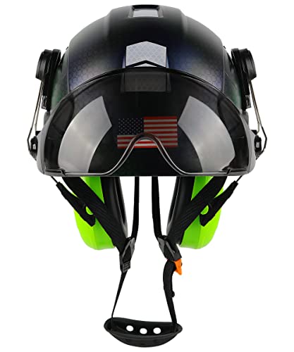 Safety Helmet Hard Hat with Visor and Ear Protection Adjustable Lightweight Vented ABS Work Helmet for Men and Women 6-Point Suspension ANSI Z89.1 Approved Ideal for Industrial & Construction … - Thumbnail 6
