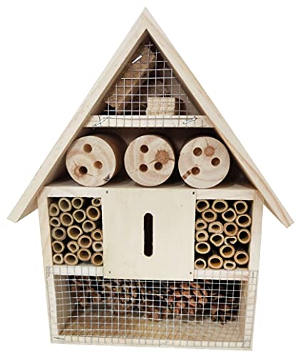 Novaliv Insektenhaus klein I Marienkäferhaus Insektenhotel Garten I Bienenhotel wetterbeständig