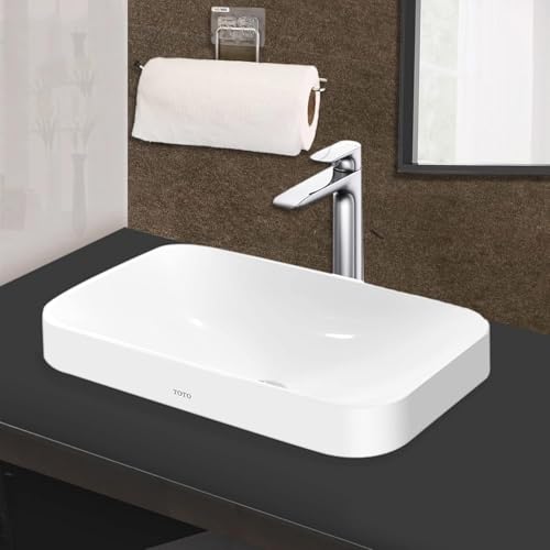 Image of Stainless Steel Adhesive Wall-Mounted Long Towel Hanger, Toilet Paper Holder for Kitchen & Bathroom, Stick-On Hook Rack for Napkins, Paper Towel, or Accessories, No Drilling Required (Chrome)