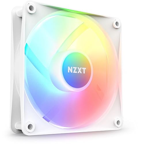 Nzxt 275842 Fan Rf-c12sf-w1 F120 Rgb Core 120mm Hub-mounted Rgb Fan Fdb White Retail