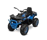 TOYZ - Quad Kinder - Akkubetriebenes Fahrzeug Terrra für Kinder - Interaktives Lenkrad - LED-Leuchten - Zwei Fahrgeschwindigkeiten - Für Kinder ab 3 bis 8 Jahre - 107x66x79 cm - Blau