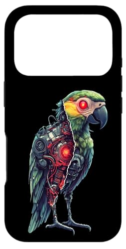 �ʔ����I�E�����{�b�g�������D�ƃT�C�{�[�O�I�E�����{�b�g Robot Parrot Lover Cyborg AI �X�}�z�P�[�X iPhone 17 Pro �p