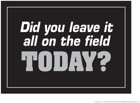 Did You Leave it All on The Field Today? 18" X 24" Poster