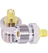 CNARIO SMA Female to UHF PL-259 Female Connector Adapter UHF to SMA Coax Jack Connector PL259 SO2...