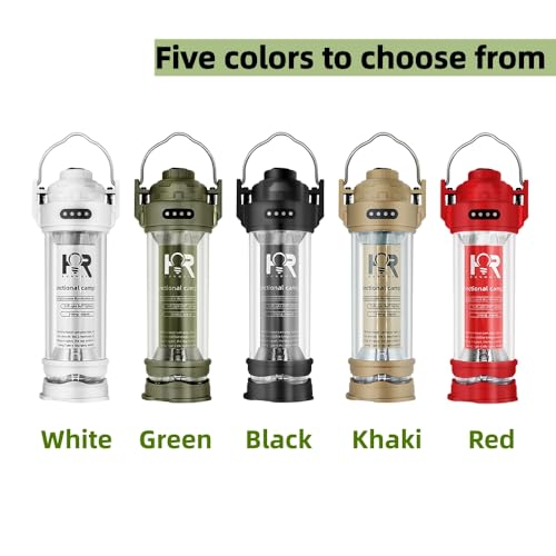 Image of DOTWISE Camping Lantern Rechargeable 3000mAh,Lanterns for Power outages Max 240LM Stepless Dimming&5 Modes Magnetic Base (Red)