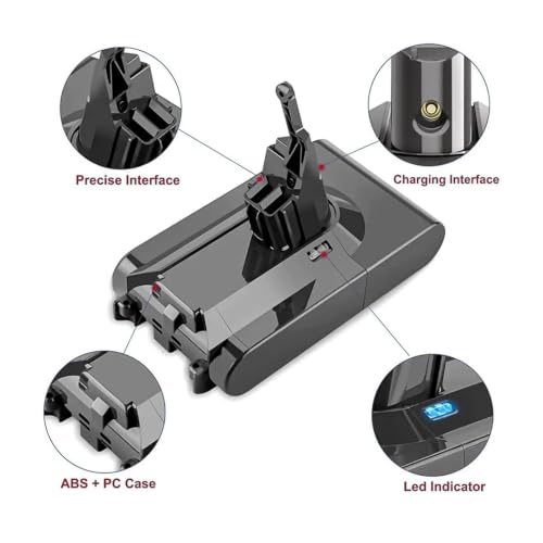 Batería de repuesto Dyson V8 SV10 de 21,6 V recargable para aspiradora 2