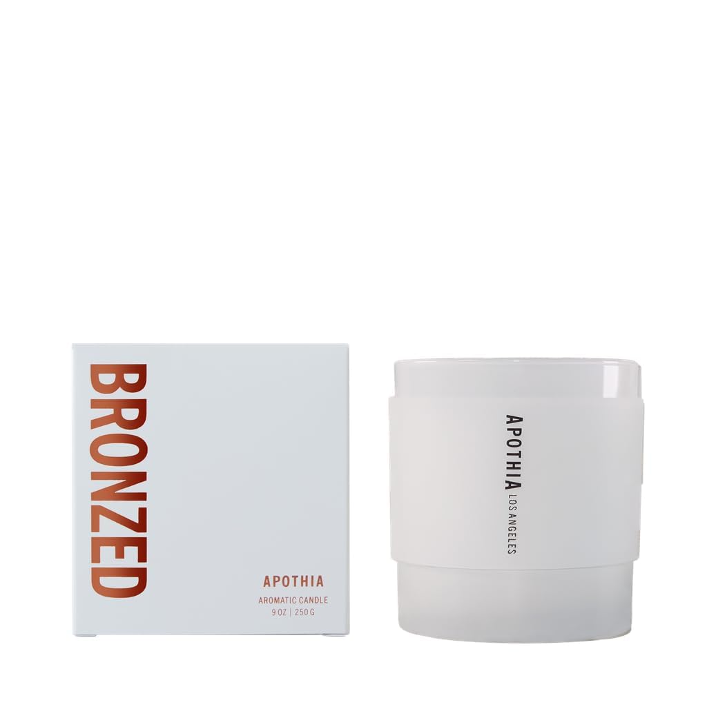 APOTHIA - Bronzed Candle | Bronze Orange Blossom & Jasmine I Award Winning Scented Candles with Premium Soy Wax Blend I 60 Hour Long Burning I 9 oz I Luxury Quality in Decorative Jar