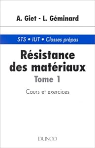 Book's Cover of Résistance des matériaux - Tome 1 - 5ème édition