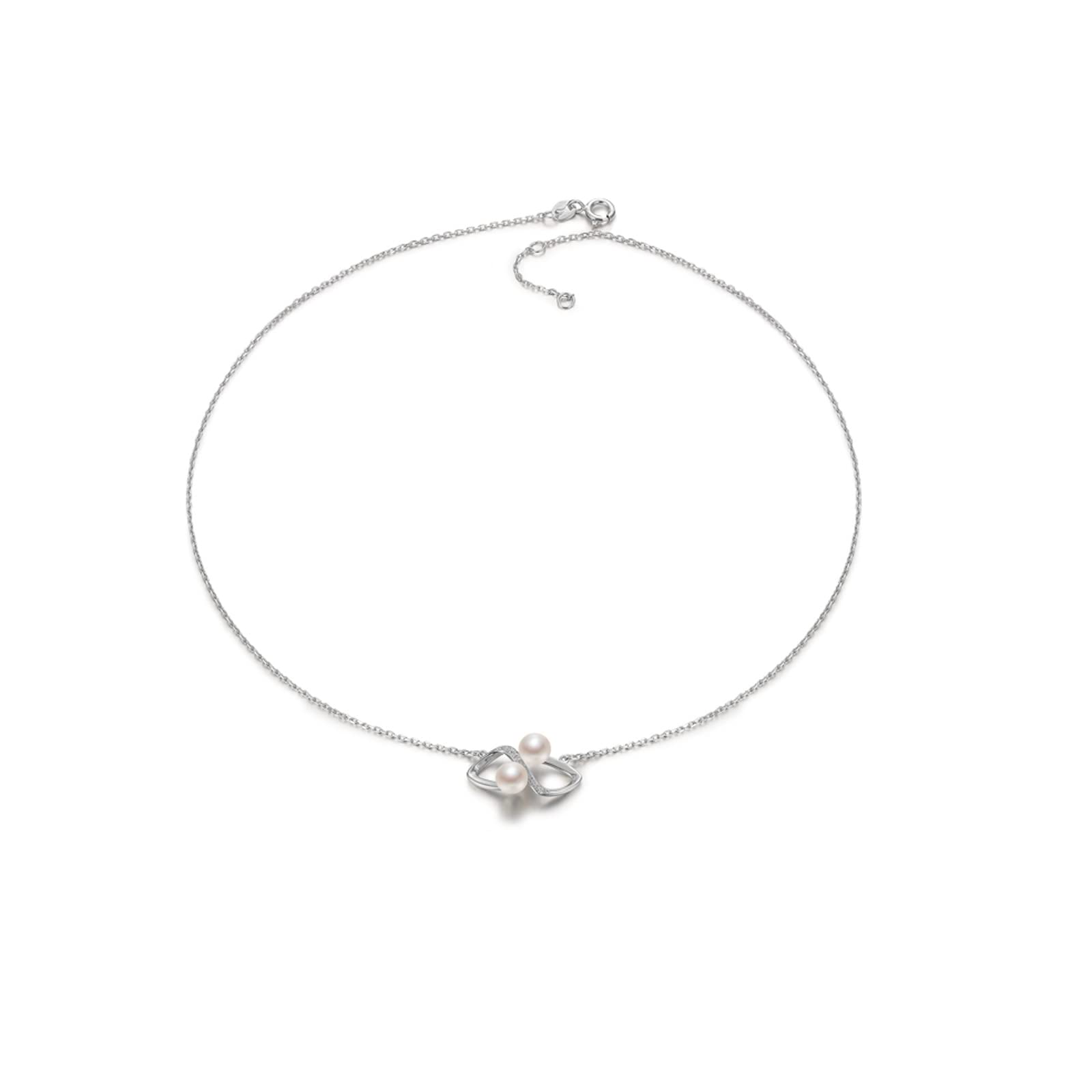 Collier perles d'eau douce rondes 5-6mm et argent 925 - 7