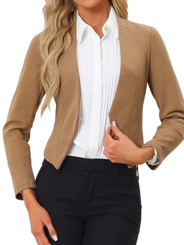 Blazer court sans col femme au design fluide et moderne