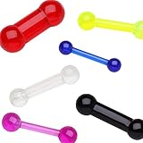 Covet Jewelry Big Size UV Acrylic Barbell (00GA, Length: 1/2", Ball: 12mm, Red)