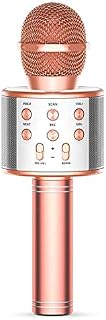 Wireless Bluetooth Karaoke Microphone,4 in 1 Portable Handheld Karaoke Mic Speaker Machine,Home KTV