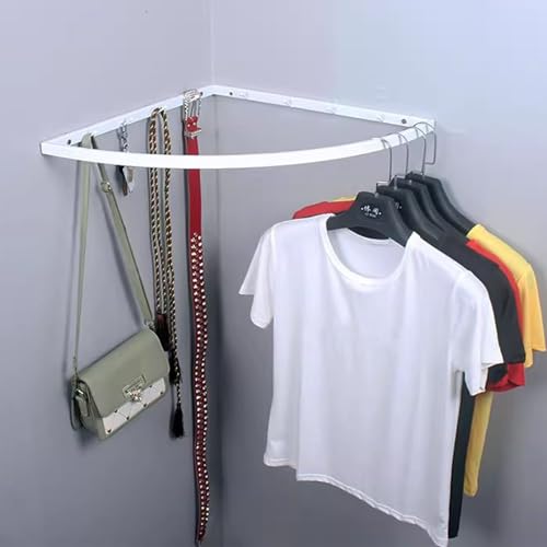 Support de vêtements de 30 cm en métal robuste pour rangement d'angle