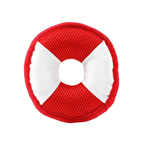 Minifeet Hundespielzeug Flying Disc weiß-rot Small - ideal für alle Hunde ob groß, klein, ausgewachsen oder Welpe - für alle Hundeliebhaber und verspielte Haustiere