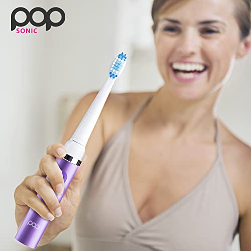 Pop Sonic Electric Toothbrush (Purple) - Travel Toothbrushes W/Aaa Battery | Kids Electric Toothbrushes With 2 Speed & 15,000-30,000 Strokes/Minute, Dupont Nylon Bristles #TOP6